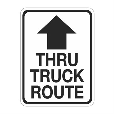 Thru Truck Route Arrow (Graphic) Sign 18" x 24"